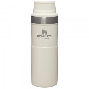 Beige Stanley Classic Trigger Action Travel Insulated Coffee Tumbler | 16 OZ Mugs | 53890-STZA