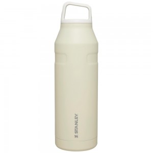 Beige Stanley IceFlow™ Bottle with Cap and Carry+ Lid | 50 OZ Water Bottles | 41932-AQCB