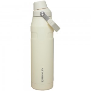 Beige Stanley IceFlow Insulated Bottle with Fast Flow Lid | 36 OZ Water Bottles | 15203-ZHQN