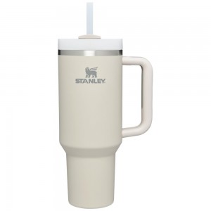 Beige Stanley Quencher H2.0 Travel | 40 OZ Tumbler | 79632-UHWM