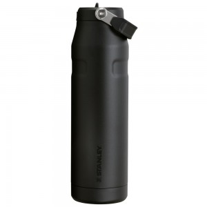 Black 2.0 Stanley The IceFlow™ Bottle with Flip Straw Lid | 36 OZ Water Bottles | 45302-LRCF