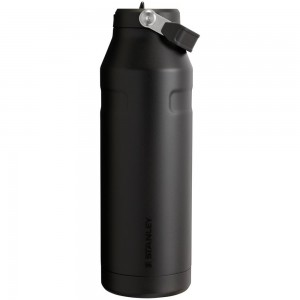 Black 2.0 Stanley The IceFlow™ Bottle with Flip Straw Lid | 50 OZ Water Bottles | 97143-YJPQ