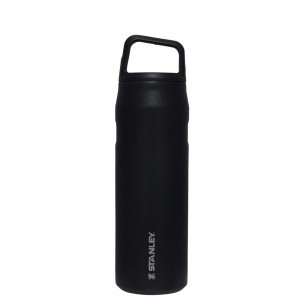 Black Glimmer Stanley IceFlow™ Bottle with Cap and Carry+ Lid | 24 OZ Water Bottles | 64021-IRPD