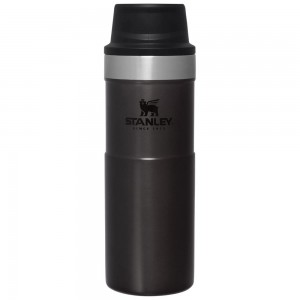 Black Stanley Classic Trigger Action Travel Insulated Coffee Tumbler | 16 OZ Mugs | 90417-PYKC