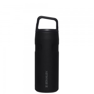 Black Stanley IceFlow™ Bottle with Cap and Carry+ Lid | 16 OZ Water Bottles | 84905-FOBN