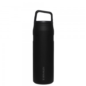 Black Stanley IceFlow™ Bottle with Cap and Carry+ Lid | 24 OZ Water Bottles | 61389-QLDU