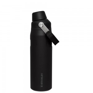 Black Stanley IceFlow Insulated Bottle with Fast Flow Lid | 24 OZ Water Bottles | 46905-QEAU