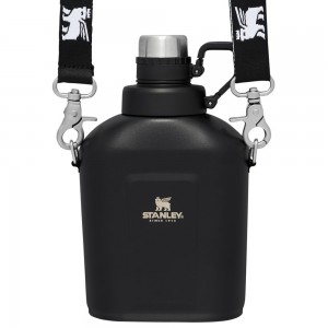 Black Stanley The Legendary Classic Insulated Canteen | 1.1QT Water Bottles | 32196-NOFX