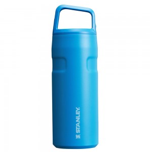 Blue Stanley IceFlow™ Bottle with Cap and Carry+ Lid | 16 OZ Water Bottles | 97831-MCEJ