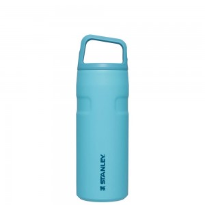 Blue Stanley IceFlow™ Bottle with Cap and Carry+ Lid | 16 OZ Water Bottles | 21053-ISAU