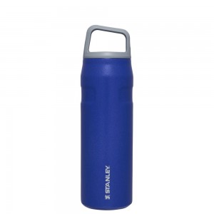 Blue Stanley IceFlow™ Bottle with Cap and Carry+ Lid | 24 OZ Water Bottles | 87354-EVSN