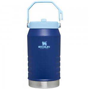 Blue Stanley The IceFlow Flip Straw Jug | 64 OZ | Insulated Water Jug Water Bottles | 40817-XLJG