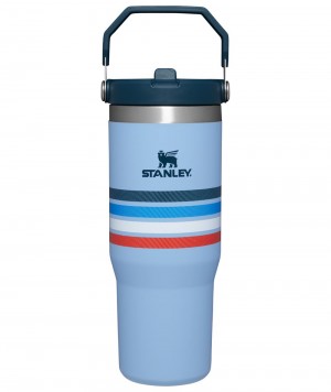 Blue Stripes Stanley The Varsity Iceflow™ Flip Straw Tumbler | 30 OZ Water Bottles | 68015-TIAG