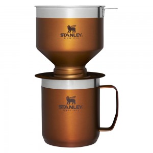 Brown Stanley Classic Perfect-Brew Pour Over Set | Camp Coffee Maker Cups | 30568-LDXZ