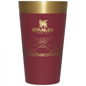 Burgundy Stanley Winterscape Stacking Beer Pint | 16 OZ Water Bottles | 61530-LAZG