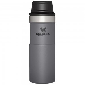 Charcoal Grey Stanley Classic Trigger Action Travel Insulated Coffee Tumbler | 16 OZ Mugs | 91480-YUHX