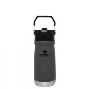 Charcoal Grey Stanley The IceFlow Flip Straw Water Bottle | 17 OZ | Insulated Bottle | Stanl Water Bottles | 49028-SAWD