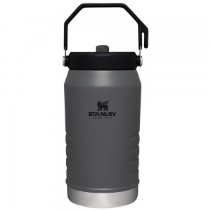 Charcoal Grey Stanley The IceFlow Flip Straw Jug | 64 OZ | Insulated Water Jug Water Bottles | 89602-CMGV