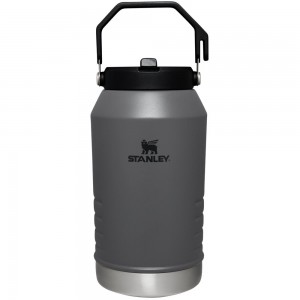 Charcoal Grey Stanley The IceFlow Flip Straw Jug | 96 OZ | Insulated Water Jug Water Bottles | 49675-QUDF