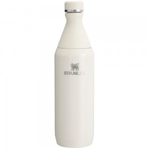 Cream White Stanley All Day Slim Bottle | 20 OZ Water Bottles | 45928-OPQR