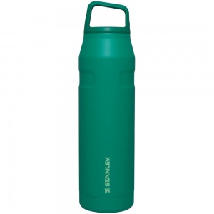 Green Stanley IceFlow™ Bottle with Cap and Carry+ Lid | 36 OZ Water Bottles | 53267-YEFB