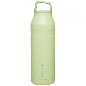 Green Stanley IceFlow™ Bottle with Cap and Carry+ Lid | 50 OZ Water Bottles | 65234-MCHQ