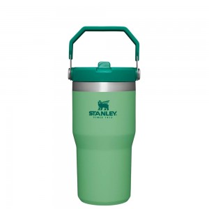 Green Stanley The IceFlow Flip Straw Tumbler | 20 OZ | Insulated Water Tumbler | Sta Water Bottles | 73240-LDKN