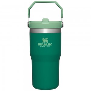 Green Stanley The IceFlow Flip Straw Tumbler | 20 OZ | Insulated Water Tumbler | Sta Water Bottles | 39105-PWHA