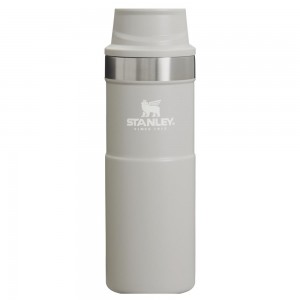 Grey Stanley Classic Trigger Action Travel Insulated Coffee Tumbler | 16 OZ Mugs | 61293-OIMX