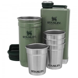 Hammertone Green Stanley Adventure Pre-Party Shotglass + Flask Set Water Bottles | 03621-HCWU