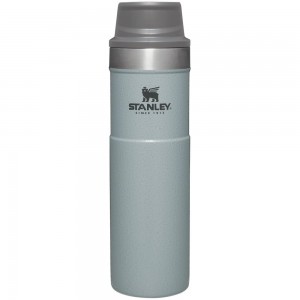 Hammertone Silver Stanley Classic Trigger Action Travel Insulated Coffee Tumbler | 20 OZ Mugs | 56027-ZMTG