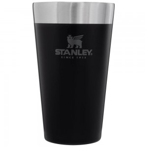 Matte Black Stanley Adventure Stacking Stainless Steel Beer Pint | 16OZ Tumbler Cups | 06381-LUFV