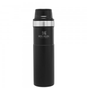 Matte Black Stanley Classic Trigger Action Travel Insulated Coffee Tumbler | 20 OZ Mugs | 13274-RXQL