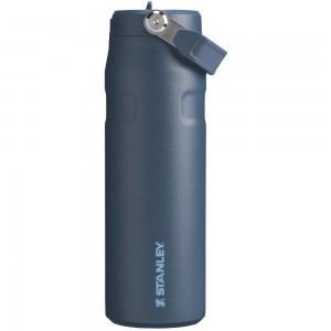 Navy Stanley The IceFlow™ Bottle with Flip Straw Lid | 24 OZ Water Bottles | 17950-MZEO