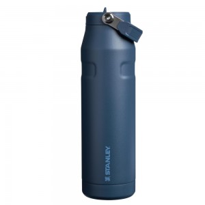 Navy Stanley The IceFlow™ Bottle with Flip Straw Lid | 36 OZ Water Bottles | 03548-UXTQ