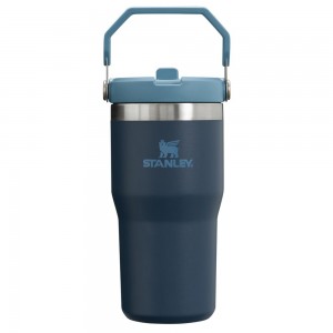 Navy Stanley The IceFlow Flip Straw Tumbler | 20 OZ | Insulated Water Tumbler | Sta Water Bottles | 59731-MPBS