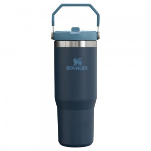 Navy Stanley The IceFlow Flip Straw Tumbler | 30 OZ | Insulated Water Water Bottles | 18653-YUQL