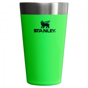 Neon Green Stanley The Neon Adventure Stacking Beer Pint | 16 OZ Water Bottles | 69315-MWGL