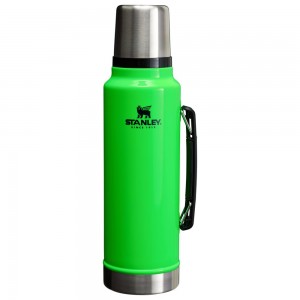 Neon Green Stanley The Neon Classic Legendary Bottle | 1.5 QT Water Bottles | 52740-MBNK