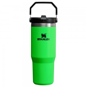 Neon Green Stanley The Neon IceFlow™ Flip Straw | 30 OZ Tumbler | 42305-KPBV