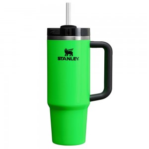 Neon Green Stanley The Neon Quencher H2.0 FlowState™ | 30 OZ Tumbler | 21854-XRNJ