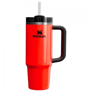 Neon Orange Stanley The Neon Quencher H2.0 FlowState™ | 30 OZ Tumbler | 98245-SYMX