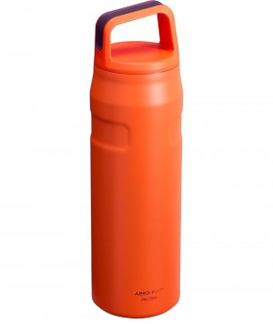 Orange Stanley IceFlow™ Bottle with Cap and Carry+ Lid | 24 OZ Water Bottles | 89165-XVMU