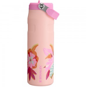 Pink Stanley The Mother’s Day IceFlow™ Bottle with Flip Straw Lid | 24 OZ Water Bottles | 31760-HYLB