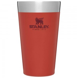 Red Stanley Adventure Stacking Stainless Steel Beer Pint | 16OZ Tumbler Cups | 16072-RFZB