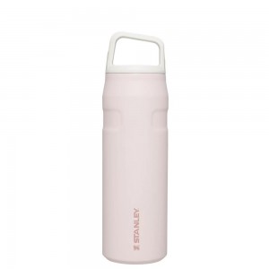 Rose Quartz Glimmer Stanley IceFlow™ Bottle with Cap and Carry+ Lid | 24 OZ Water Bottles | 49850-CWJD