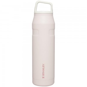 Rose Quartz Glimmer Stanley IceFlow™ Bottle with Cap and Carry+ Lid | 36 OZ Water Bottles | 14592-JBNQ