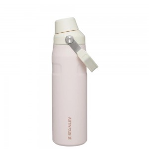 Rose Quartz Glimmer Stanley IceFlow Insulated Bottle with Fast Flow Lid | 24 OZ Water Bottles | 16982-EZWA