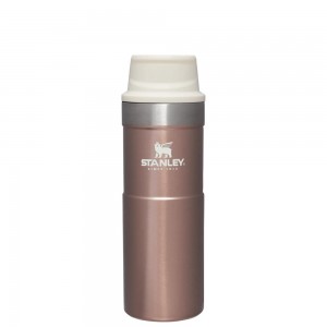 Rose Quartz Glow Stanley Classic Trigger Action Travel Insulated Coffee Tumbler | 16 OZ Mugs | 24315-DXFA