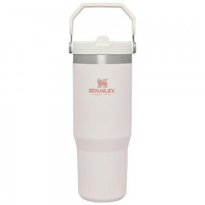 Rose Quartz Stanley The IceFlow Flip Straw Tumbler | 30 OZ | Insulated Water Water Bottles | 97408-BAYQ